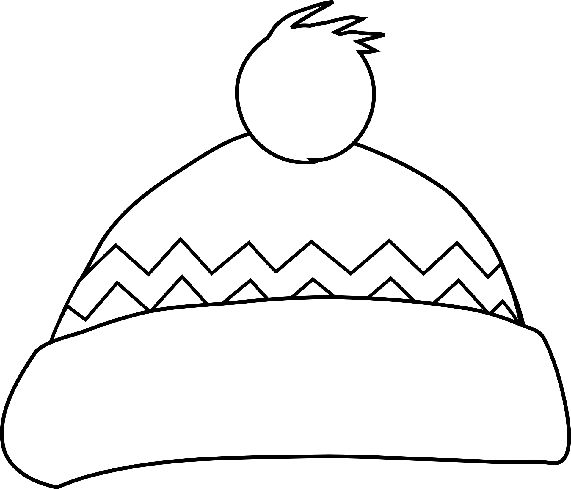Bobble Cap Hat Winter royalty-free vector graphic. Free for use & download.